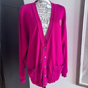 Vintage Crest Cardigan Sweater, Medium